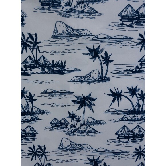 Notre Dame Fighting Irish Shirt Mens Medium White Short Sleeve Hawaiian Tropical - Picture 8 of 8